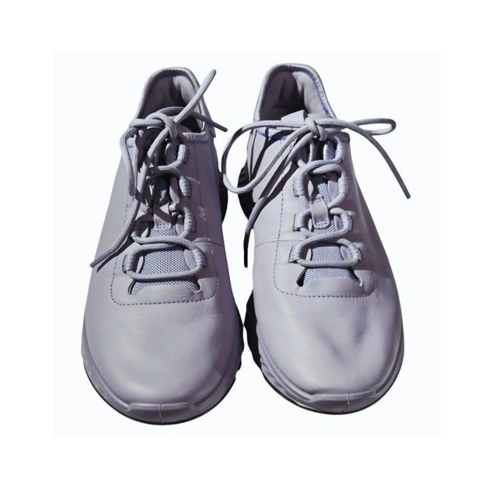 ECCO ST.1 Women's Street Tie Leather Sneakers Lavender Crocus Slip On- Size 5.5